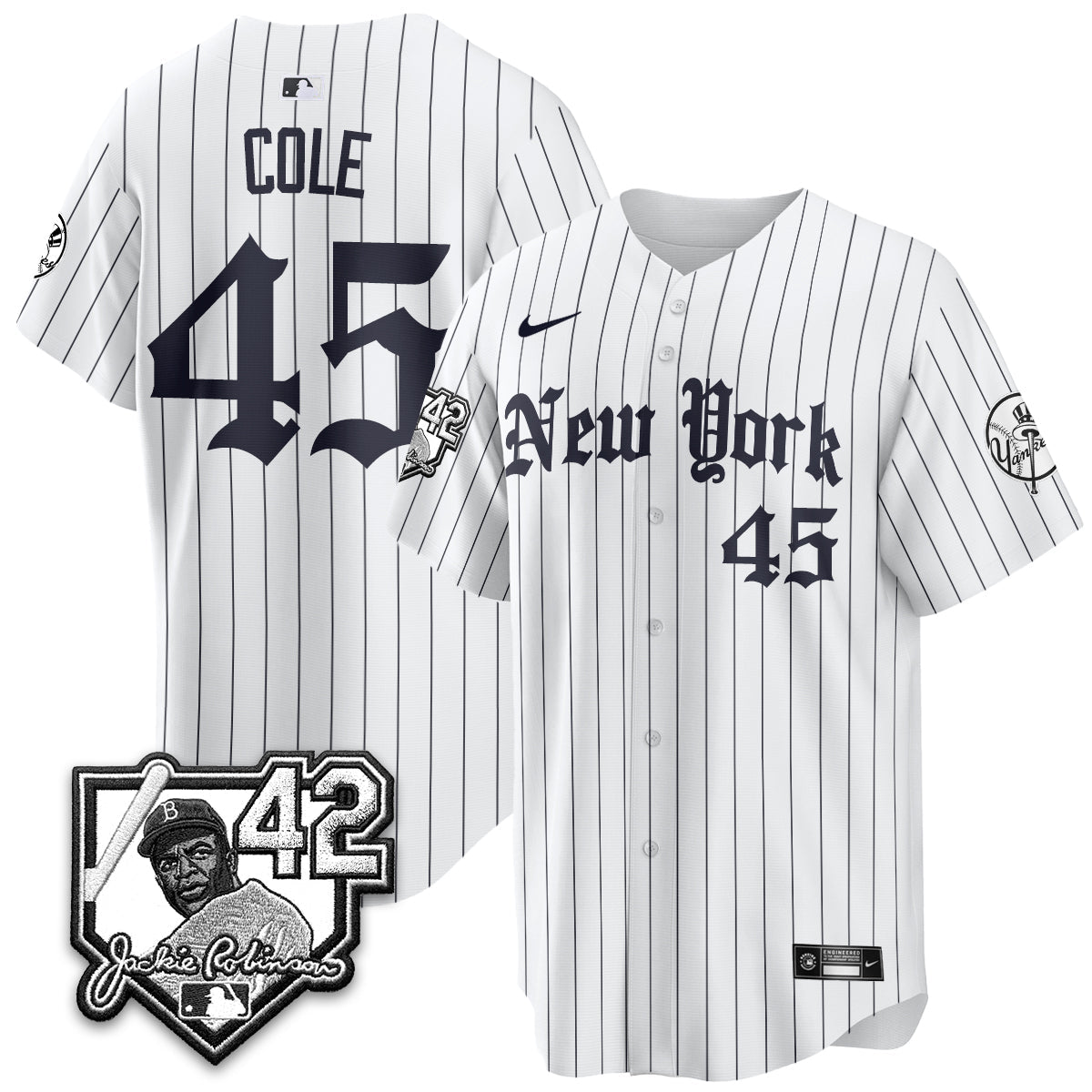 NYY 2026 Jackie Robinson Day Gothic Vapor Limited Jersey - All Stitched