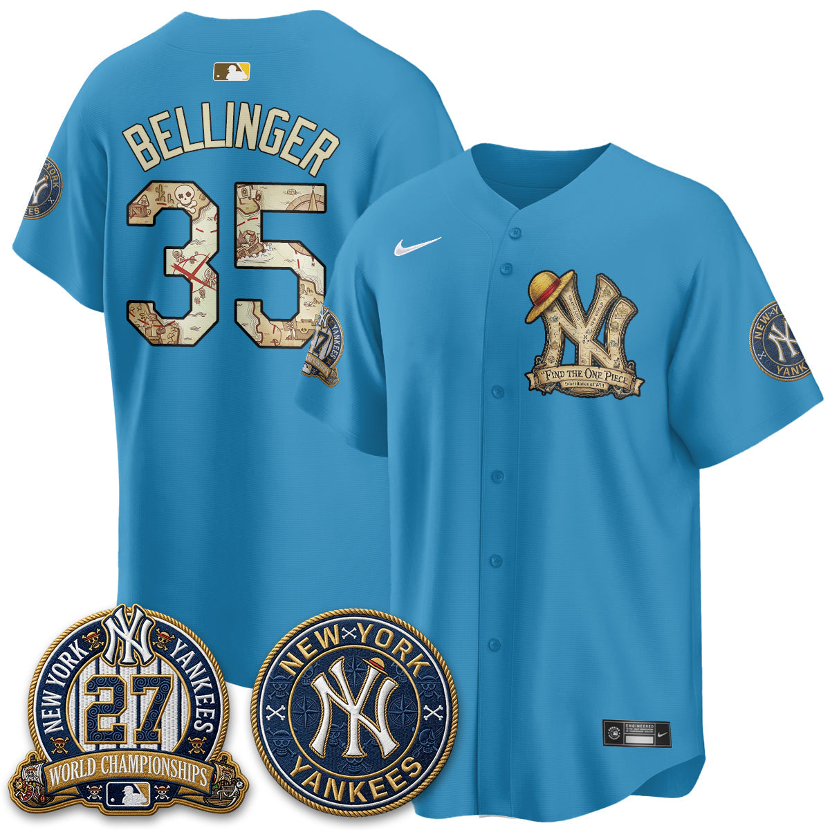 NYY x OP Japanese Cartoon Limited Jersey -  Stitched