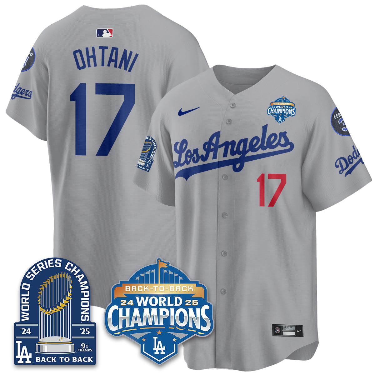 LAD Alternate  Vapor Limited Jersey - 9x Champs - Stitched