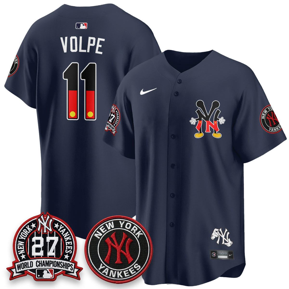 NYY x Mouse Vapor Limited Jersey - Stitched