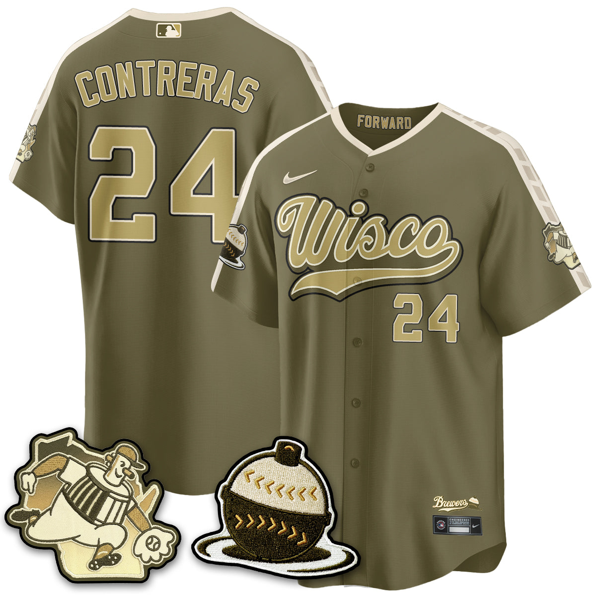 MIL New Era Olive 2026 Armed Forces Day Jersey - Stitched