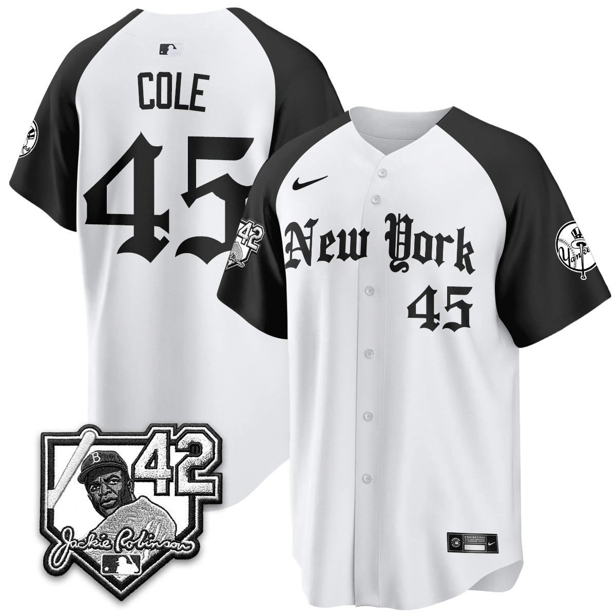 NYY 2026 Jackie Robinson Day Gothic Vapor Limited Jersey - All Stitched
