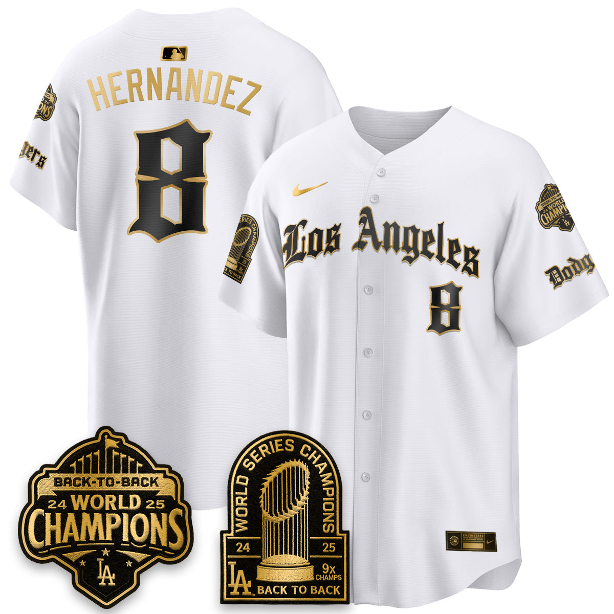 LAD WS Champions Back 2 Back Patch Vapor Premier Limited Gothic Edition Jersey - All Stitched