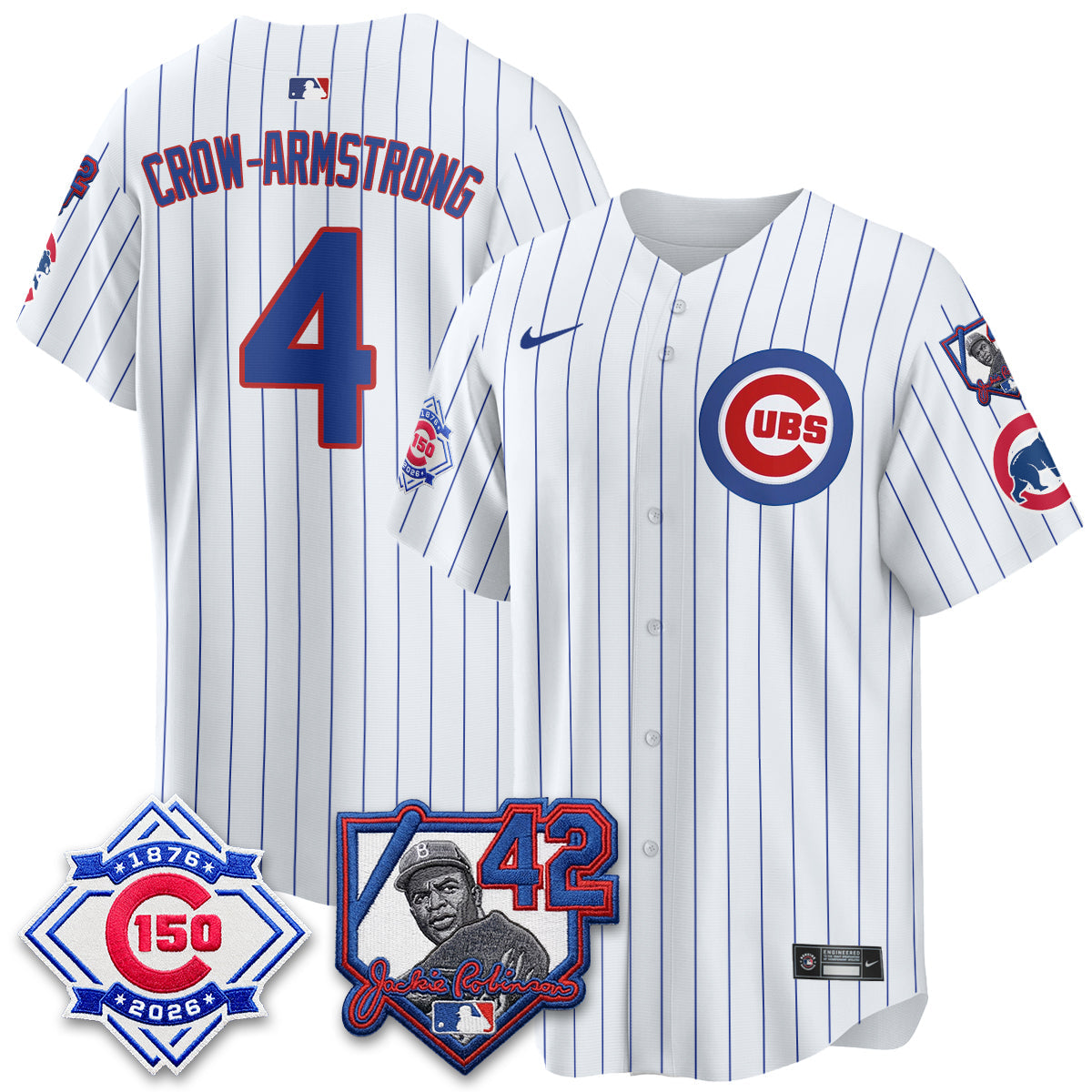 CHC 150th Anniversary & Jackie Robinson Day Patch Vapor Premier Limited Jersey - Stitched