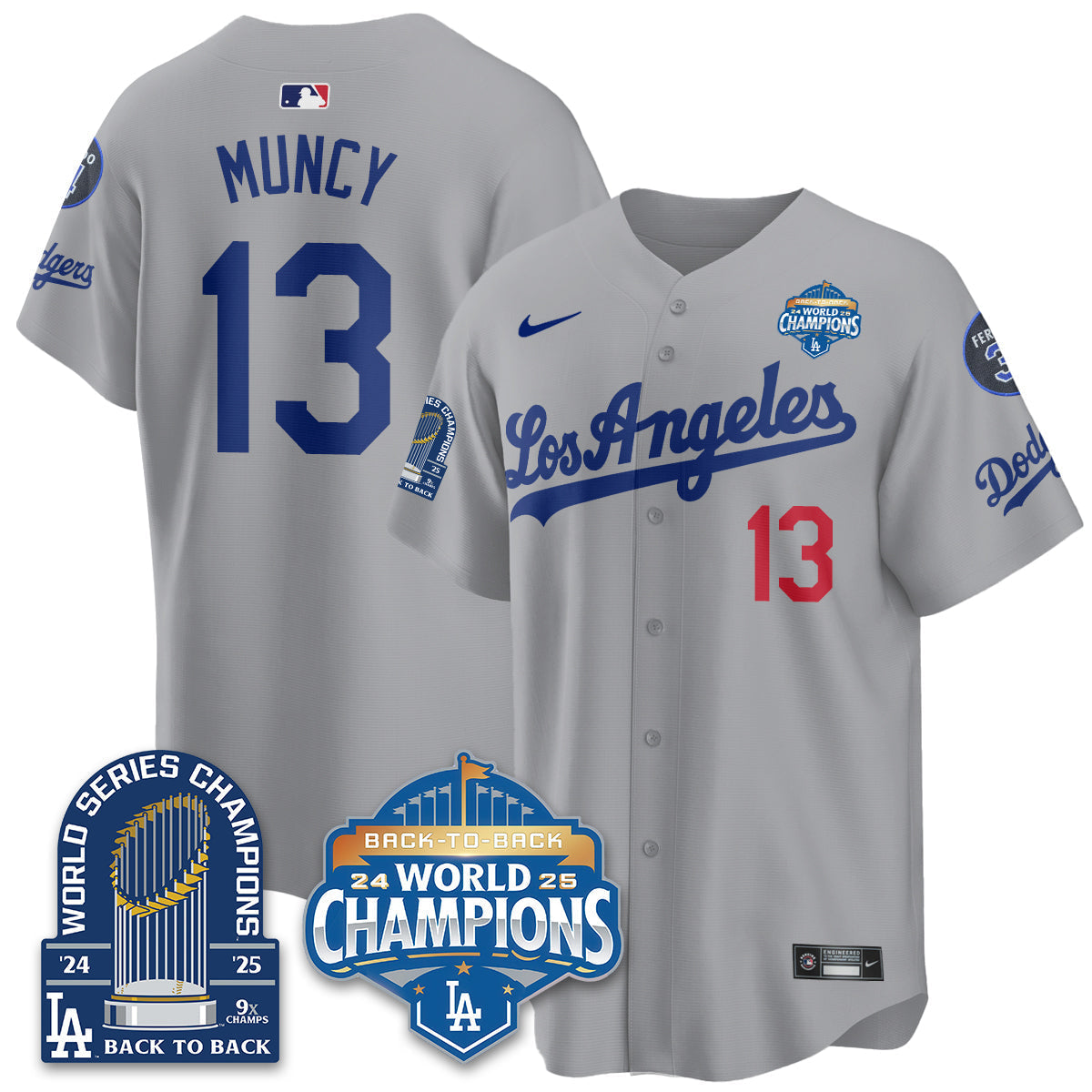 LAD Alternate  Vapor Limited Jersey - 9x Champs - Stitched