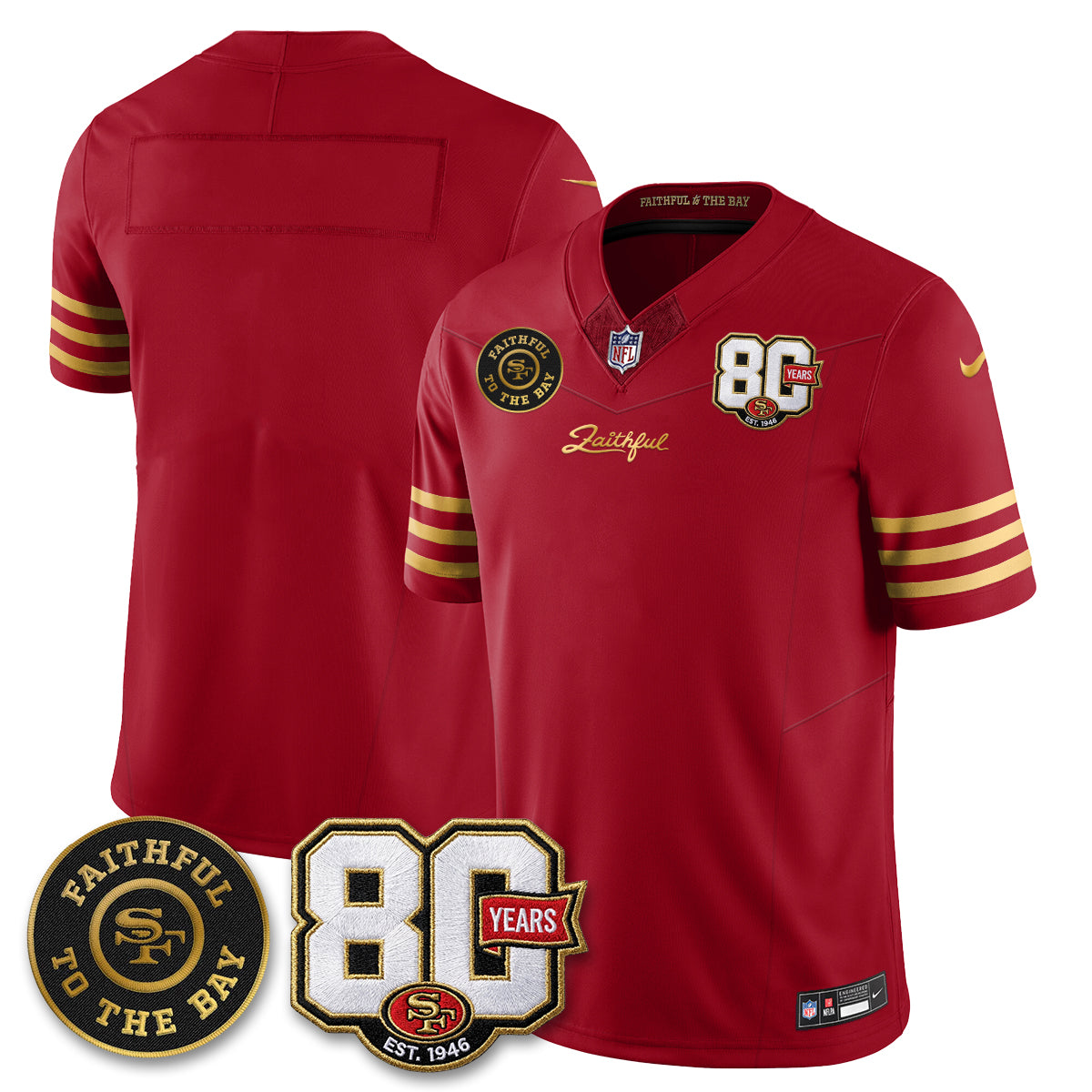 SF “Rivalries” Vapor Limited Jersey - Faithful To The Bay Patch - All Stitched