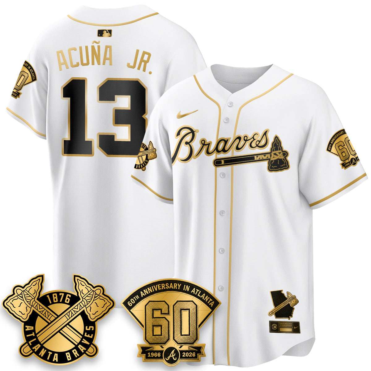 ATL 60th Anniversary Silver Edition Vapor Limited Jersey - Stitched
