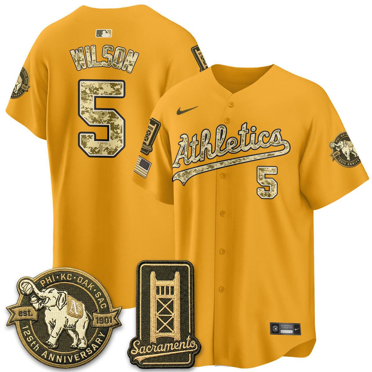 OAK Military Appreciation Game Day Jersey - Stitched