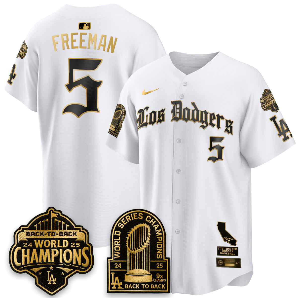 LAD World Series Champions Vapor Premier Limited Gothic Edition Jersey - All Stitched