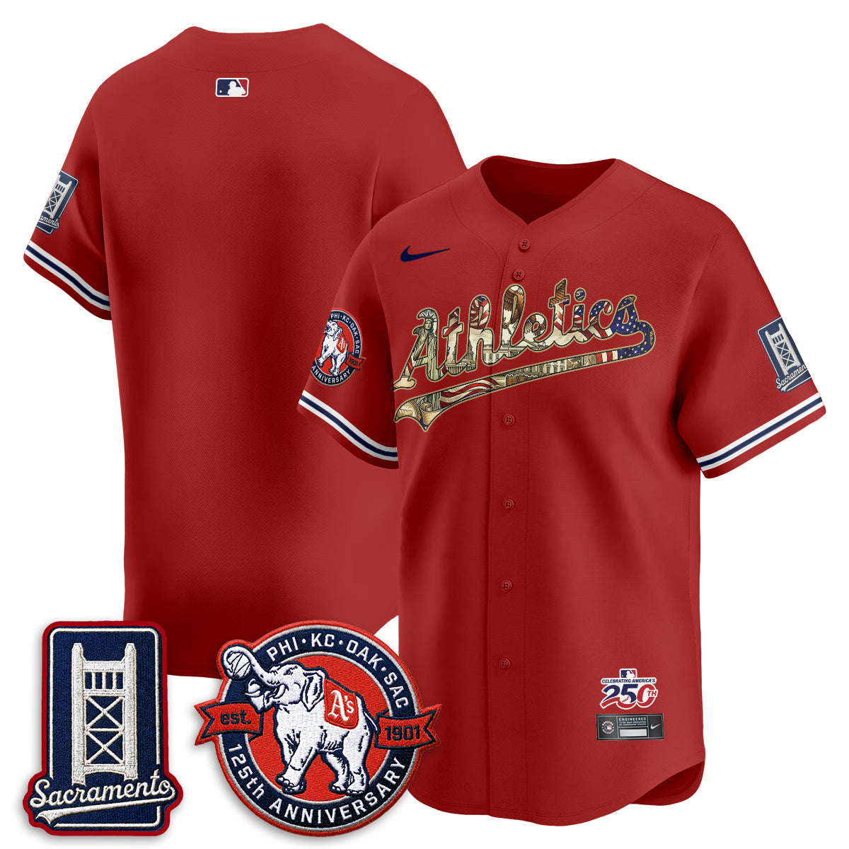 OAK  2026 Independence Day USA Vapor Jersey - Stitched