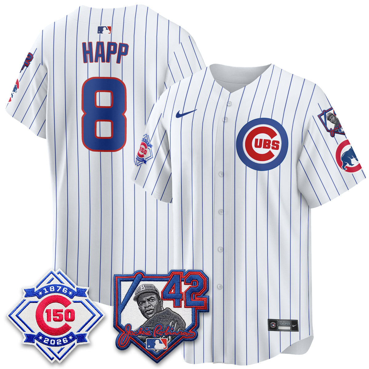 CHC 150th Anniversary & Jackie Robinson Day Patch Vapor Premier Limited Jersey - Stitched