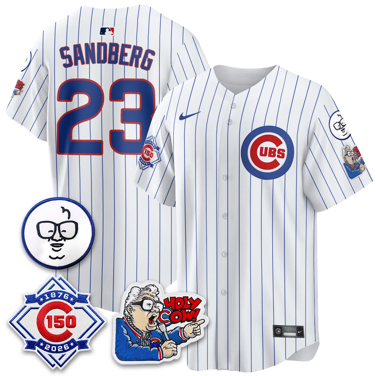 CHC 150th Anniversary Harry Caray Holy Cow Vapor Premier Limited Jersey - All Stitched V2