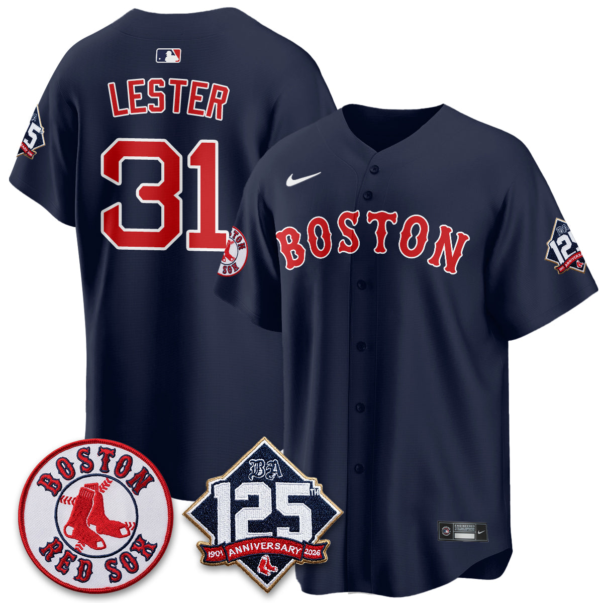 BOS 125th Anniversary Patch Vapor Jersey - Stitched