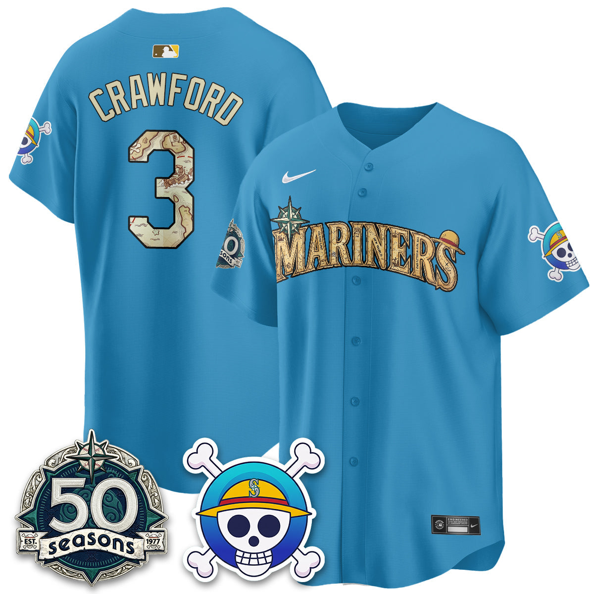 SEA OP Japanese Cartoon Vapor Limited Jersey - Printed