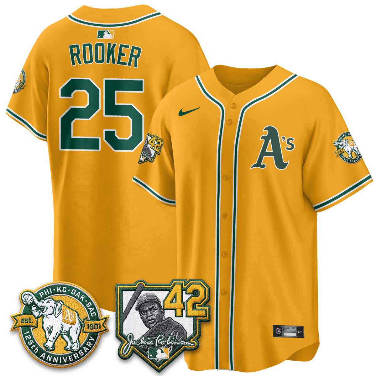 OAK 2026 Jackie Robinson Day - Celebrating 125 Years Limited Vapor Jersey - Stitched
