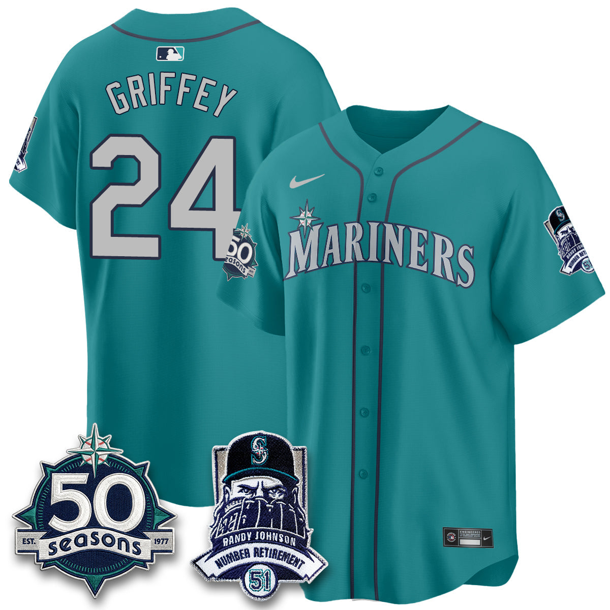 SEA Randy Johnson Vapor Limited Jersey V2- All Stitched