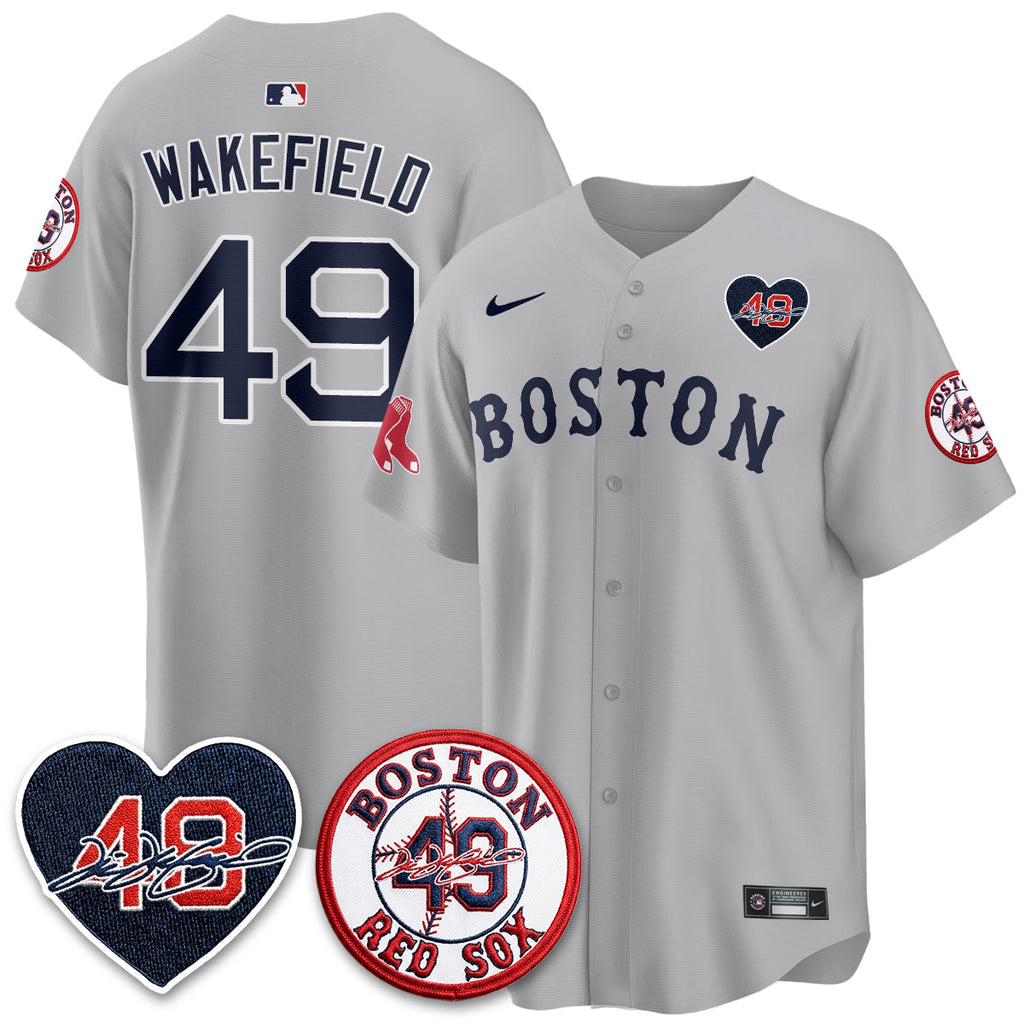 BOS Tim Wakefield Memorial Patch Vaper Premier Limited Jersey - Stitched