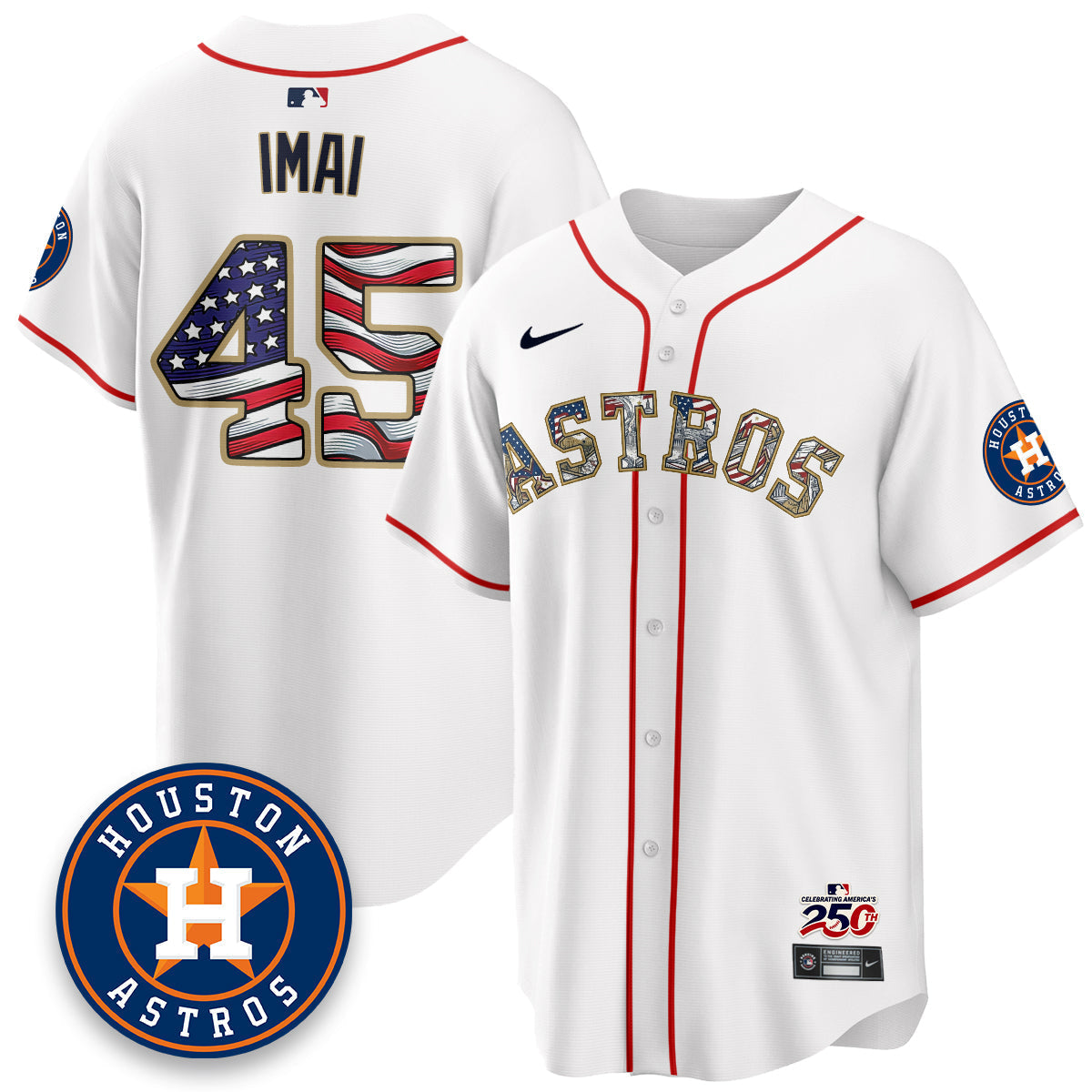 HOU 2026 Independence Day USA Vapor Limited Jersey - Stitched