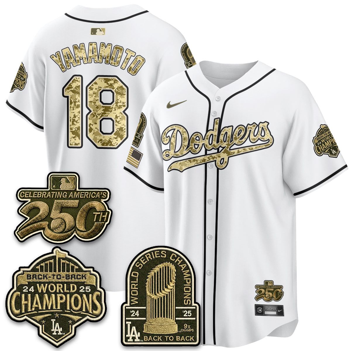 LAD Military Appreciation Game Day Jersey V2 - Stitched