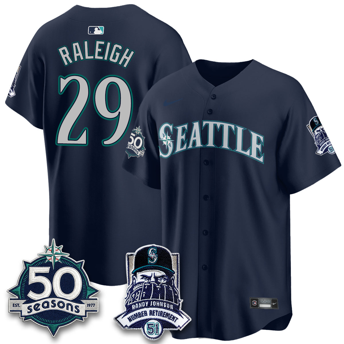 SEA Randy Johnson Vapor Limited Jersey V2- All Stitched