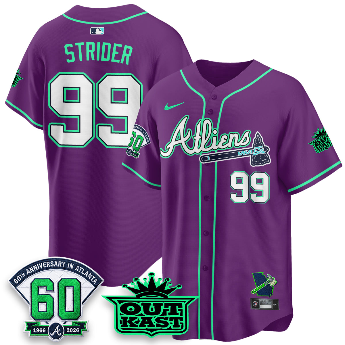 ATL x Atliens Cool Base Galaxy Version Jersey - Stitched