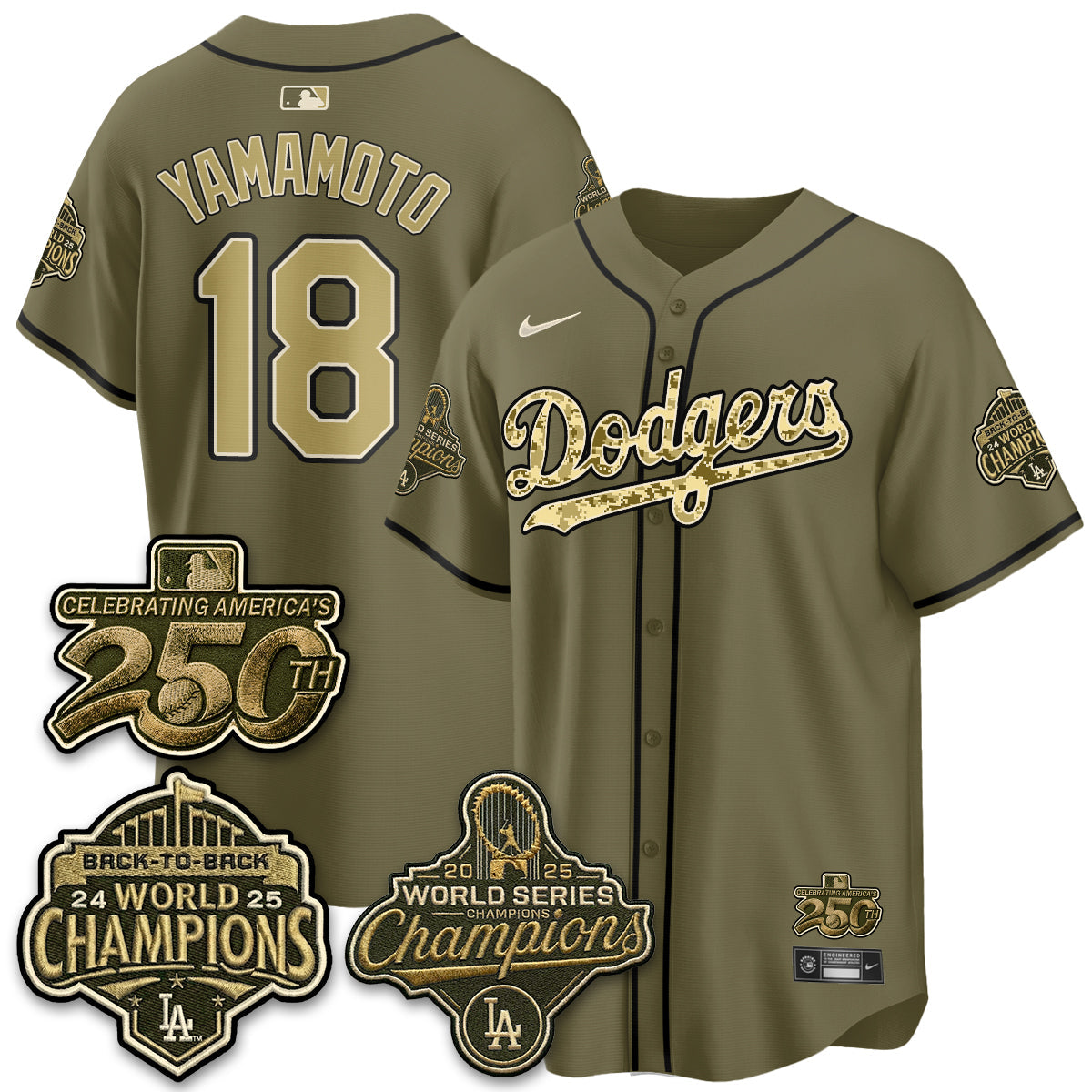 LAD Military Appreciation Game Day Jersey -Stitched