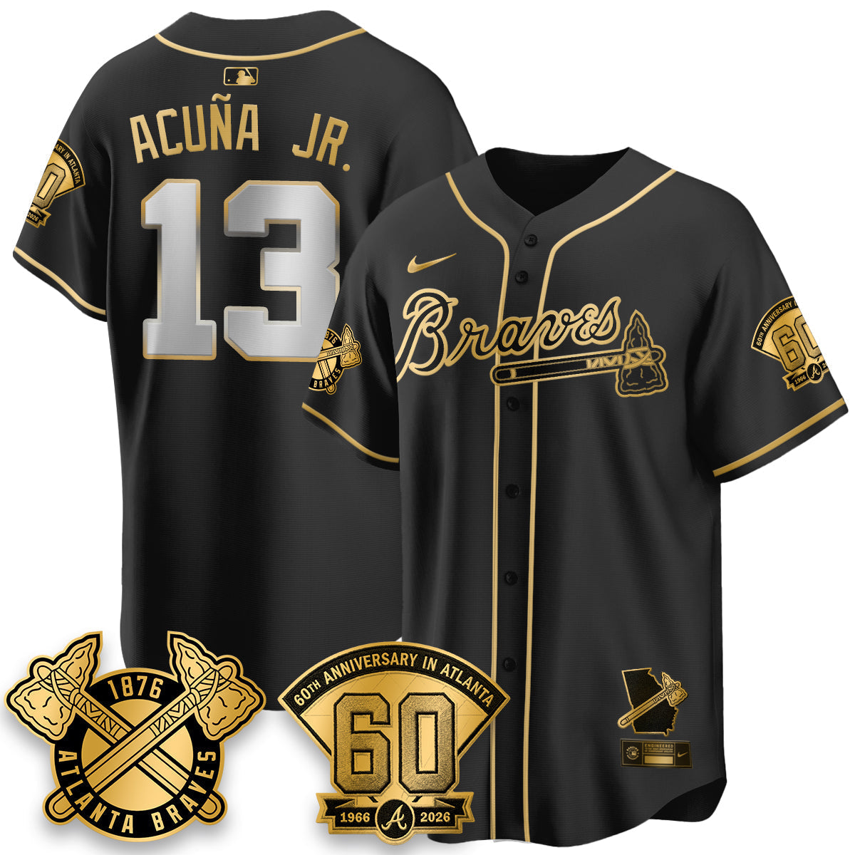 ATL 60th Anniversary Silver Edition Vapor Limited Jersey - Stitched