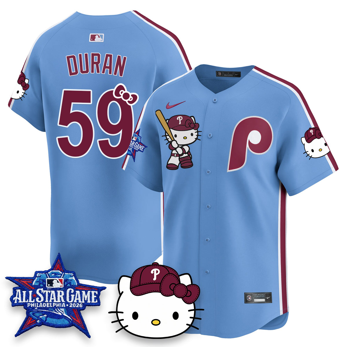 PHI x Meow Kitty Vapor Limited Blue Jersey- Stitched