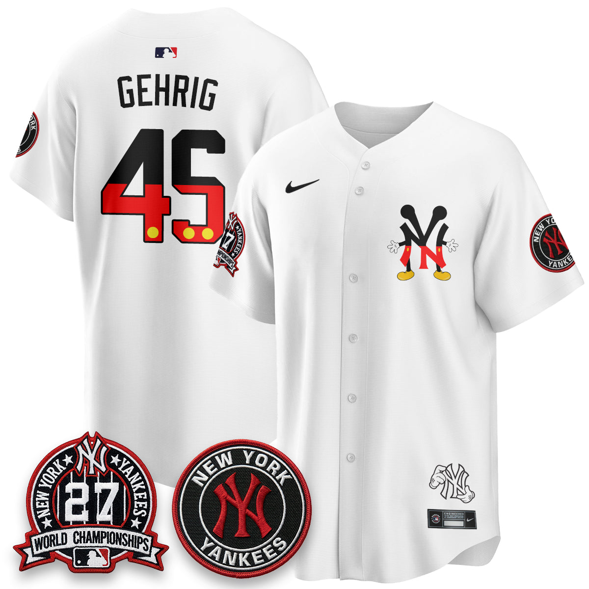 NYY x Mouse Vapor Limited Jersey - Stitched