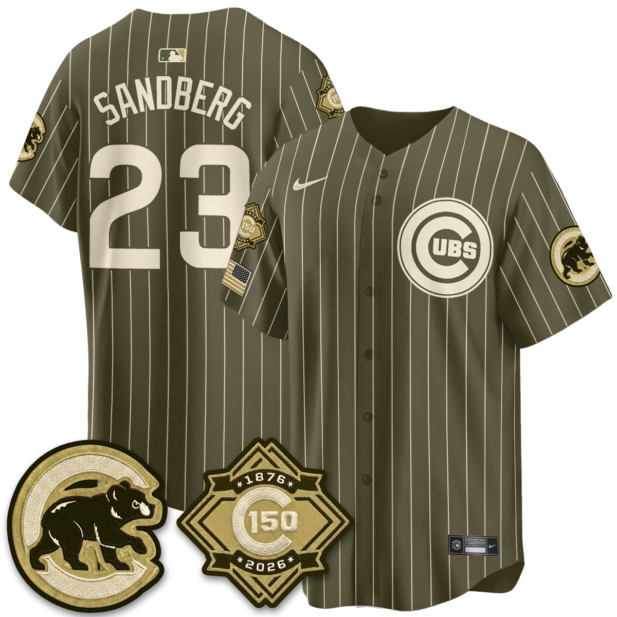 CHC New Era Olive 2026 Armed Forces Day Jersey -All Stitched