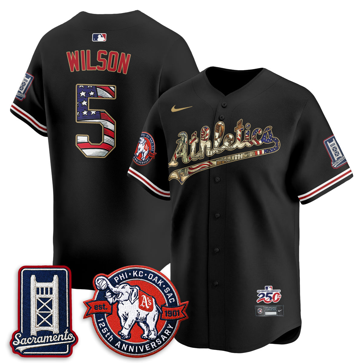 OAK  2026 Independence Day USA Vapor Jersey - Stitched