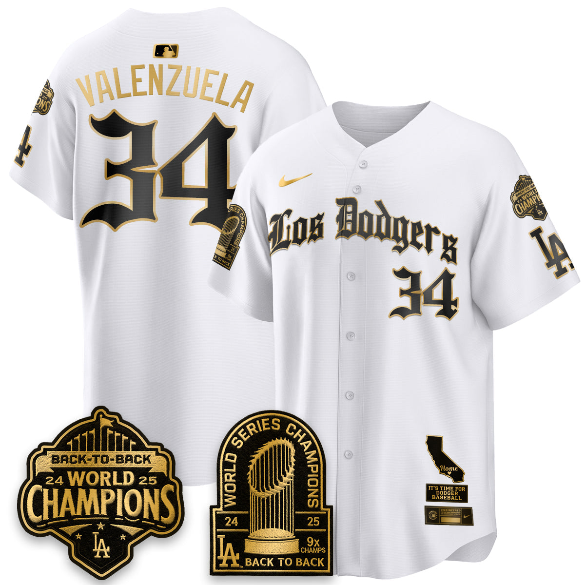 LAD World Series Champions Vapor Premier Limited Gothic Edition Jersey - All Stitched