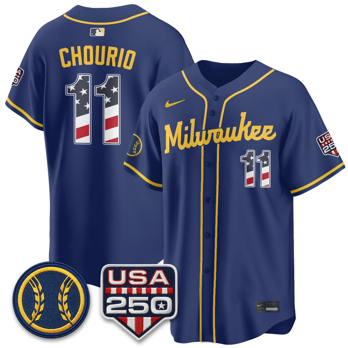 MIL Fourth of July Vapor Limited Jersey - Stitched
