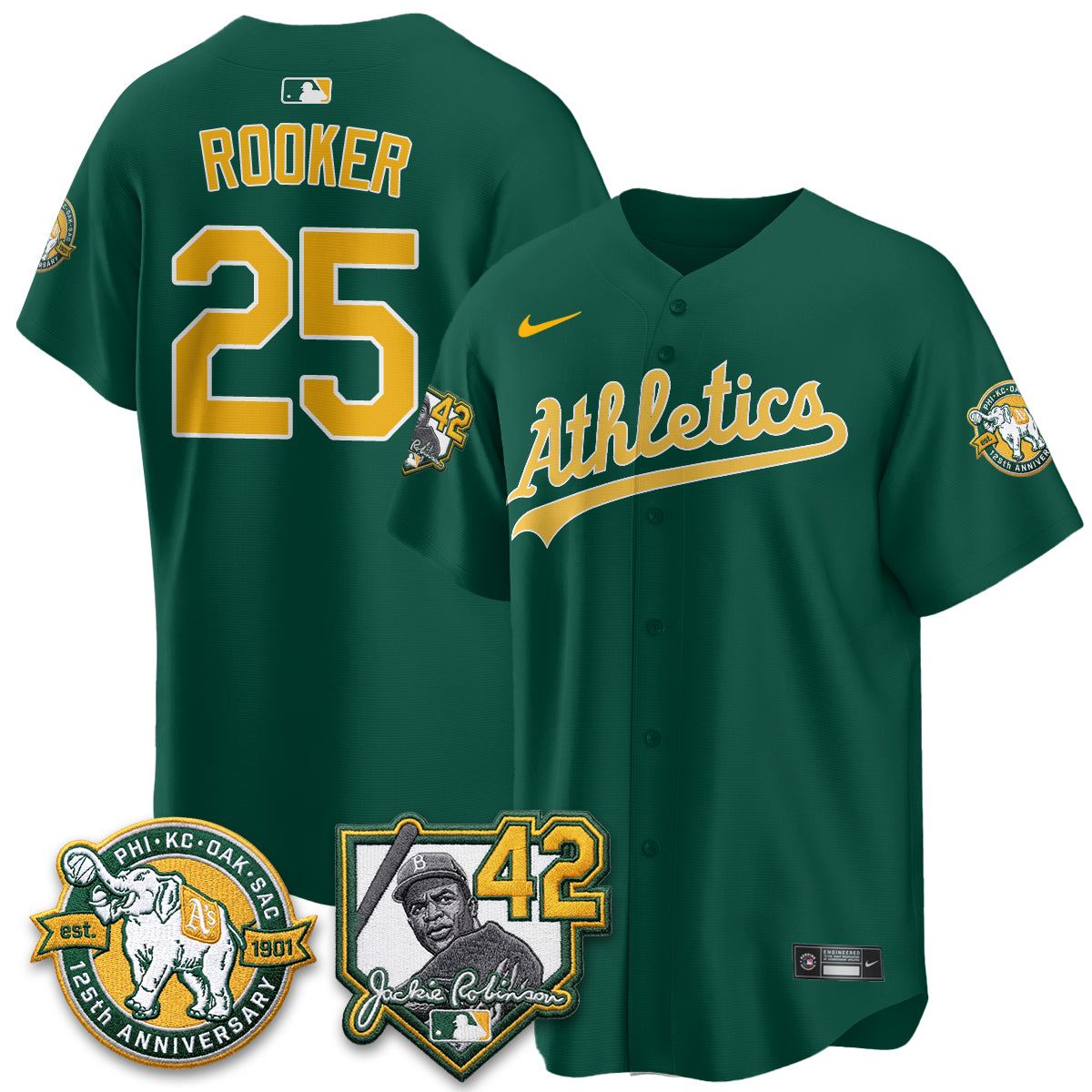 OAK 2026 Jackie Robinson Day - Celebrating 125 Years Limited Vapor Jersey - All Stitched
