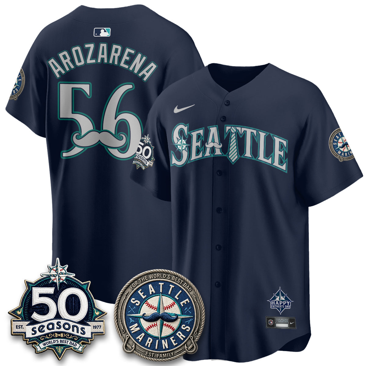 SEA Happy Father's Day Vapor Jersey - Stitched