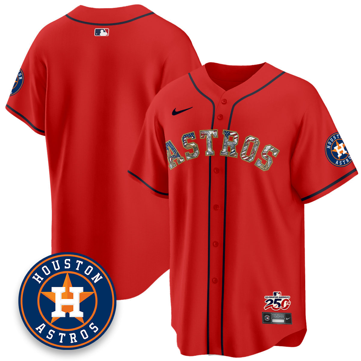 HOU 2026 Independence Day USA Vapor Limited Jersey - Stitched