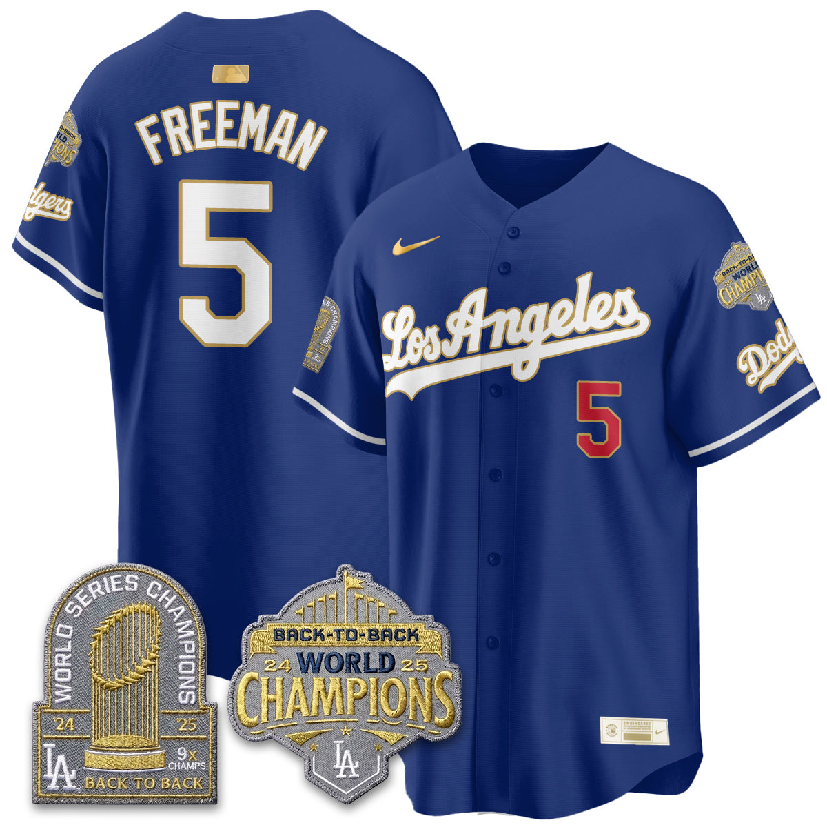 LAD Gold Collection Vapor Limited Jersey - 9x & B2B Champs - Stitched
