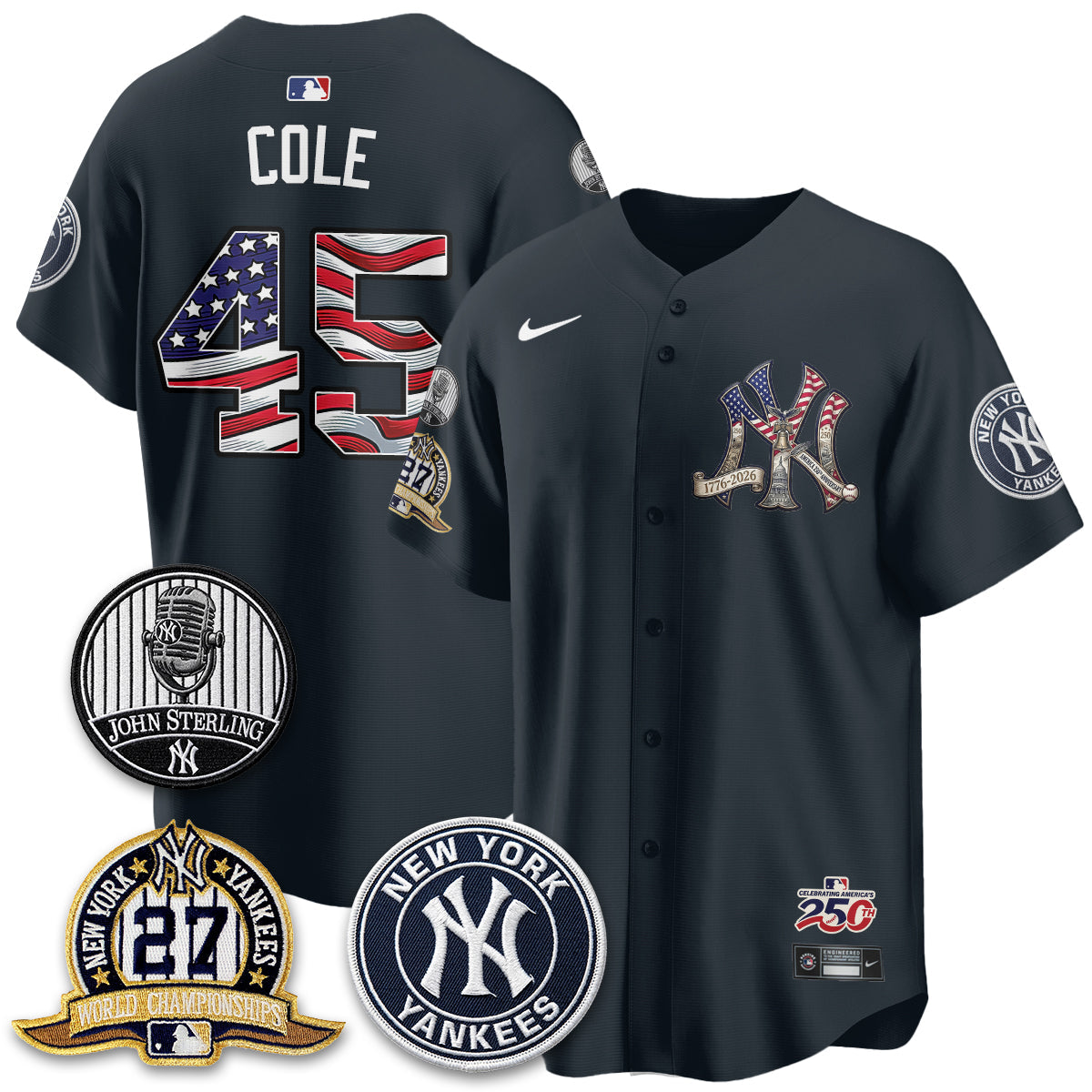 NYY Independence Day USA Vapor Limited Jersey - Stitched (Tiktok)