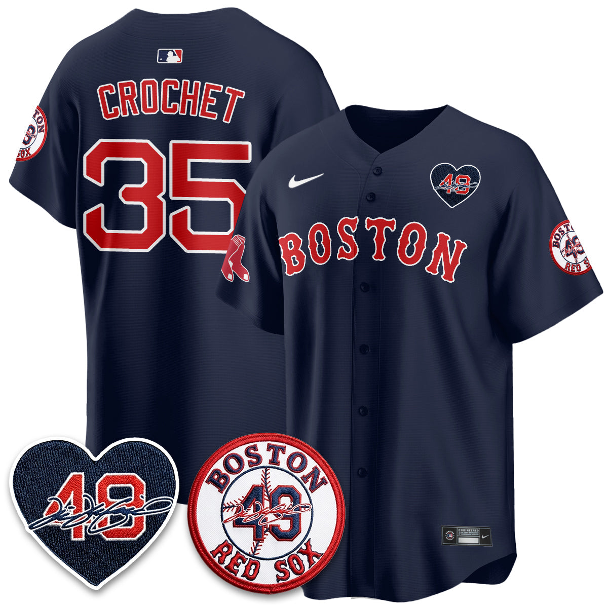 BOS Tim Wakefield Memorial Patch Vaper Premier Limited Jersey - Stitched