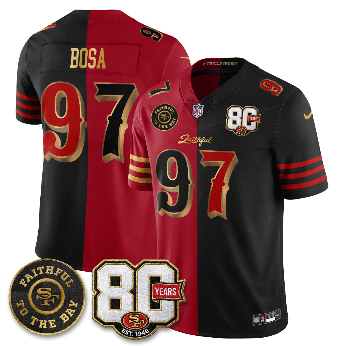 SF “Rivalries” Vapor Limited Jersey - Faithful To The Bay Patch - All Stitched