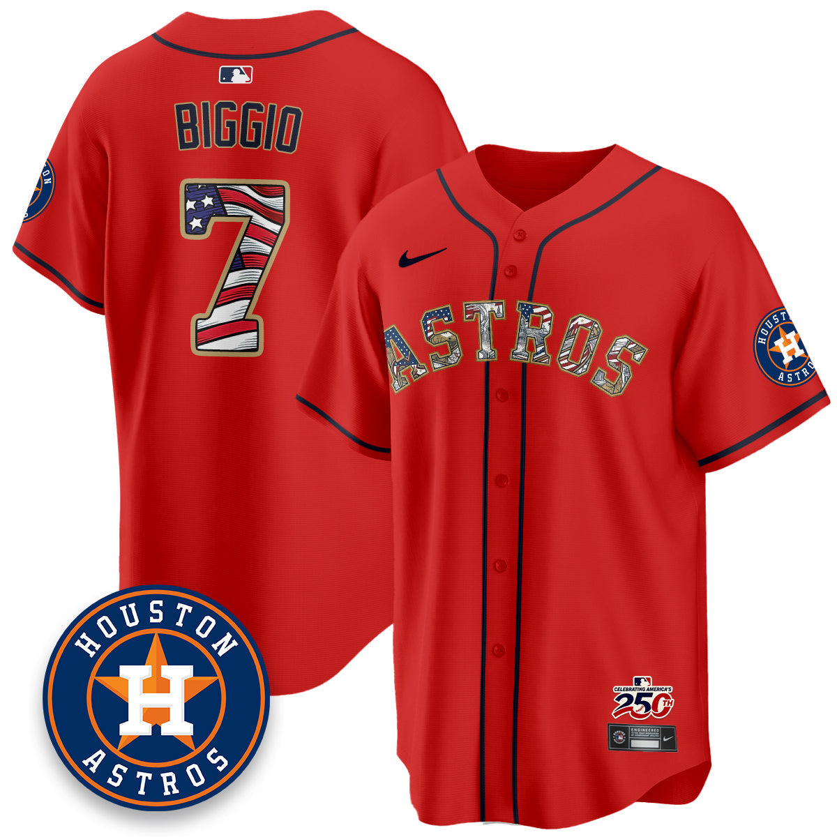 HOU 2026 Independence Day USA Vapor Limited Jersey - Stitched