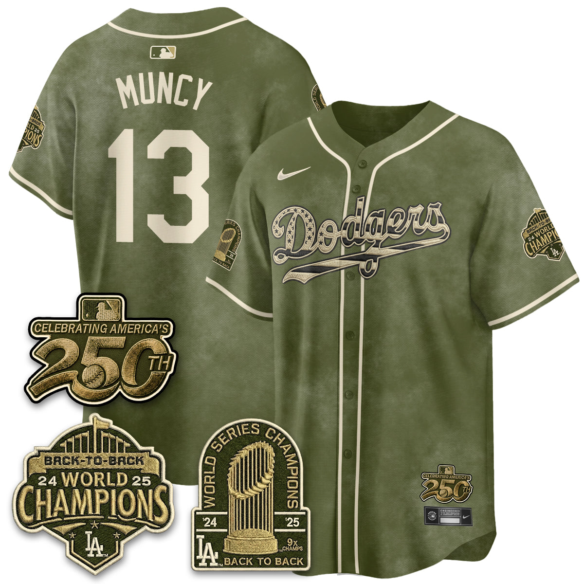 LAD New Era Olive 2026 Armed Forces Day Jersey -All Stitched V2