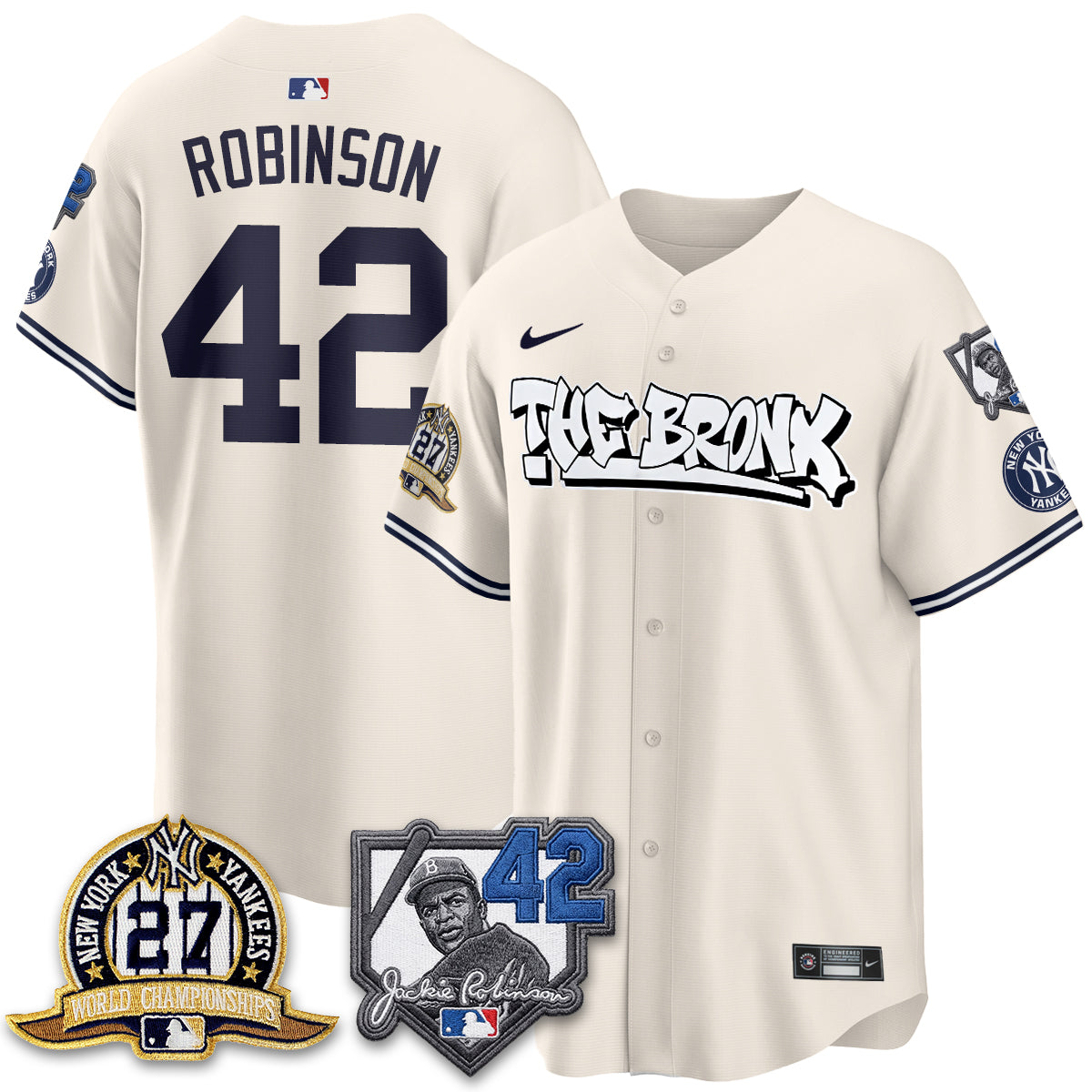 NYY The Bronx 2026 Jackie Robinson Day Vapor Limited Jersey - All Stitched