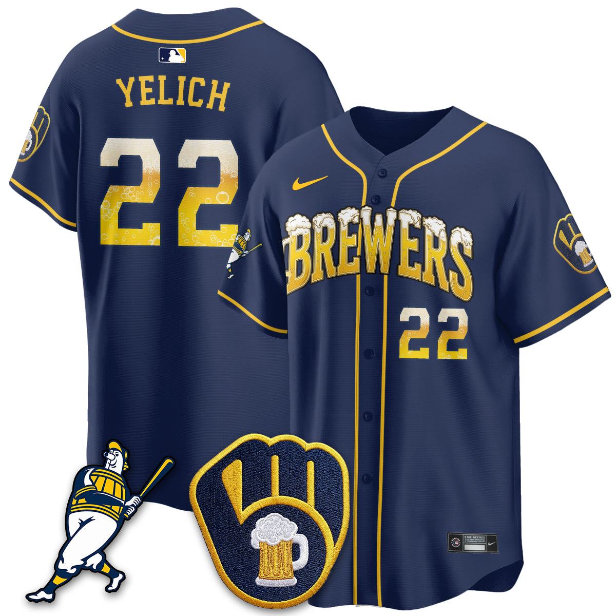 MIL "Pitcher & Pint" Navy Edition Vapor Limited Jersey - Stitched