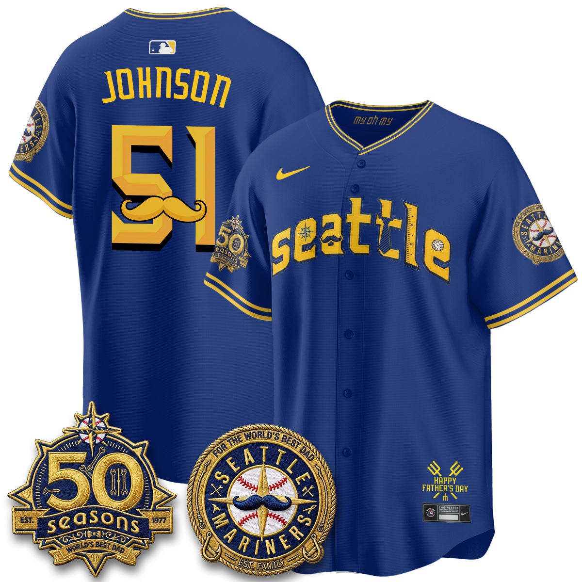 SEA Happy Father's Day Vapor Jersey - Stitched