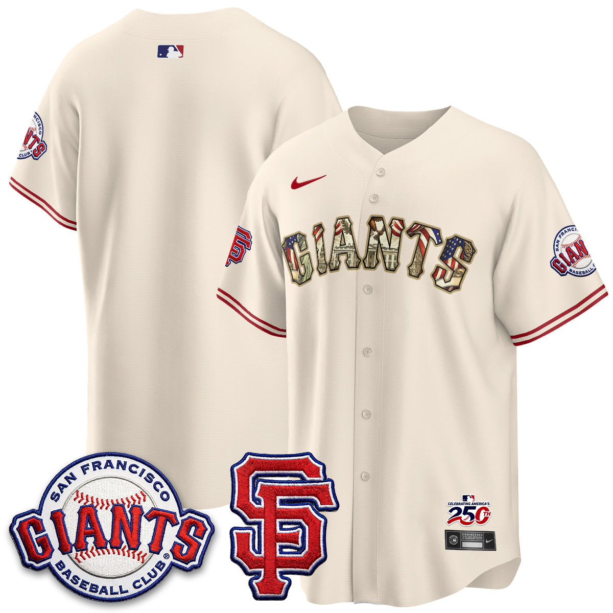 San Francisco Giants2026 Independence Day USA Jersey - All Stitched