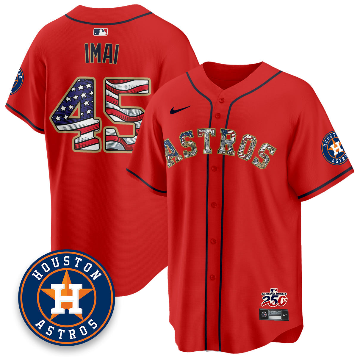 HOU 2026 Independence Day USA Vapor Limited Jersey - Stitched