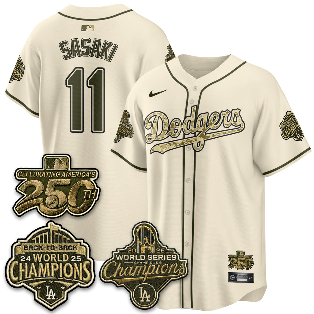 LAD Military Appreciation Game Day Jersey -Stitched