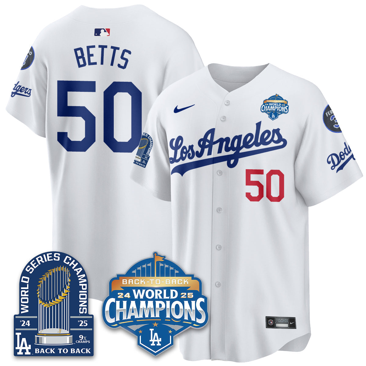 LAD Alternate  Vapor Limited Jersey - 9x Champs - Stitched