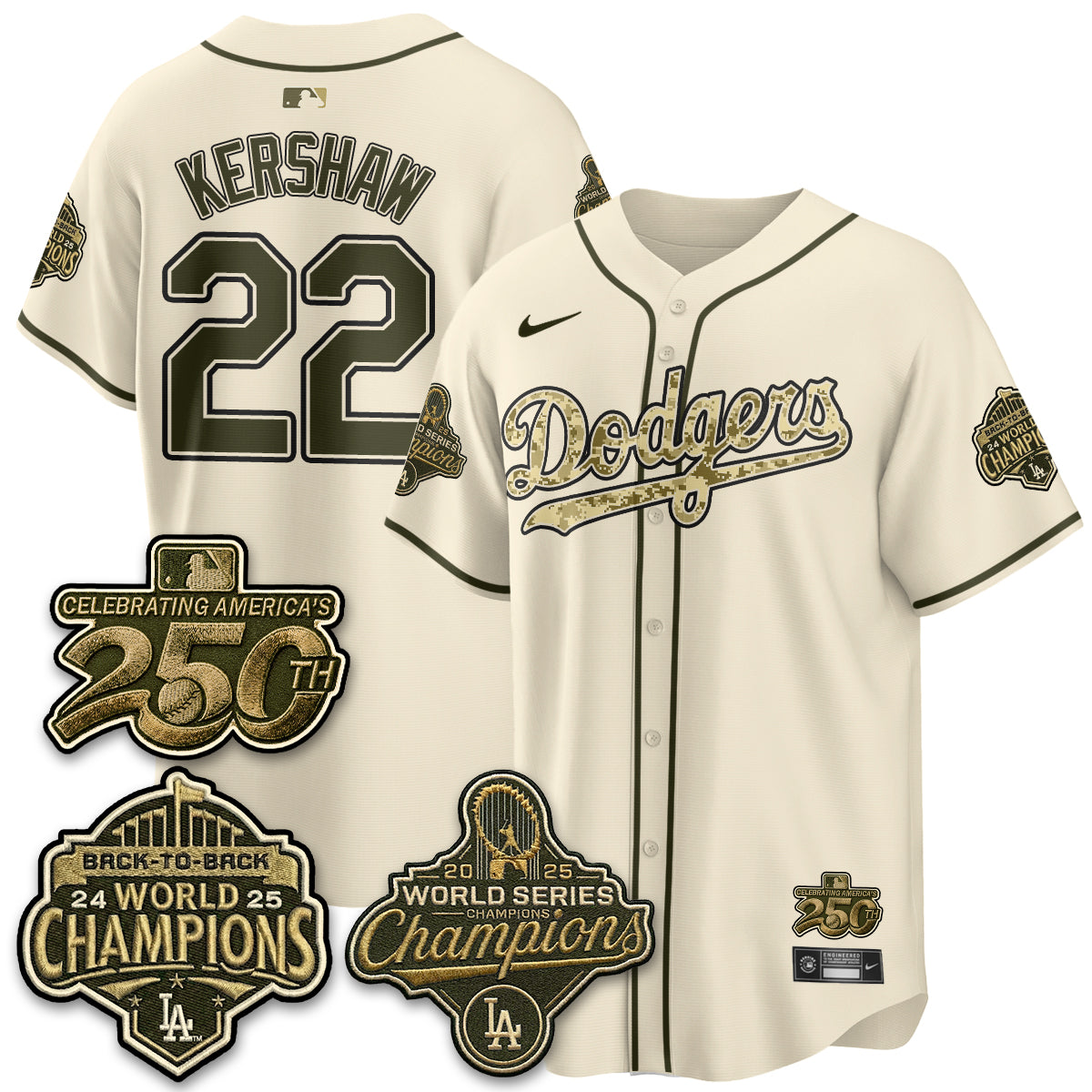 LAD Military Appreciation Game Day Jersey -Stitched